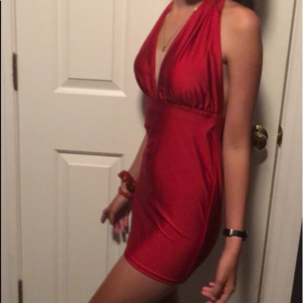 New with tags red body con XXS dress